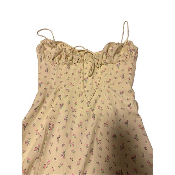 House of CB size M Carina Lemon floral bustier midi dress - EUC - Picture 3 of 10